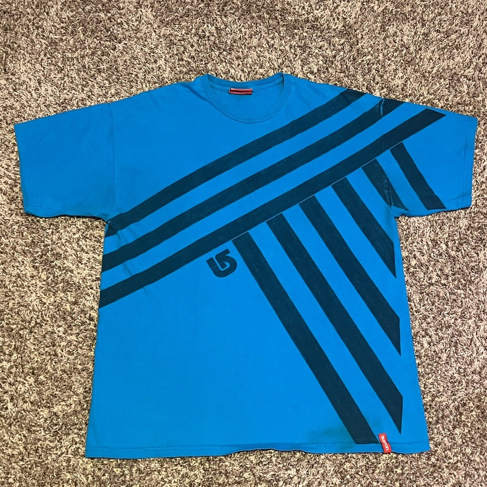 Vintage Burton Snowboards Blue Short Sleeve Arrow T-Shirt Mens